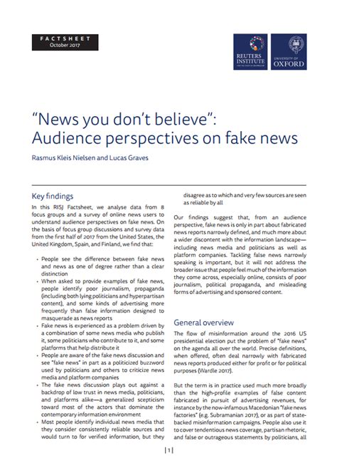 “News you don’t believe”: Audience perspectives on fake news